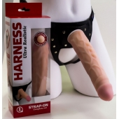 Насадка-фаллос в комплекте с трусиками Harness - 21,6 см. - LOVETOY (А-Полимер) - купить с доставкой в Ставрополе