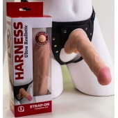 Страпон Harness из двух предметов: регулируемые трусики и насадка-фаллос - 17,5 см. - LOVETOY (А-Полимер) - купить с доставкой в Ставрополе