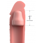 Телесная насадка-удлинитель 1 Inch Silicone X-tension - 17,8 см. - Pipedream - в Ставрополе купить с доставкой
