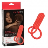 Красное эрекционное кольцо Silicone Rechargeable Vertical Dual Enhancer - California Exotic Novelties - в Ставрополе купить с доставкой