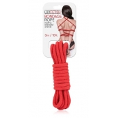 Красная хлопковая веревка для связывания - 3 м. - Lux Fetish - купить с доставкой в Ставрополе