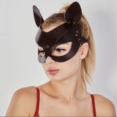 Коричневая кожаная маска  Кошечка - Sitabella - купить с доставкой в Ставрополе
