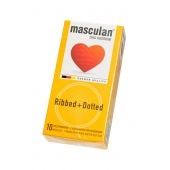 Презервативы с колечками и пупырышками Masculan Ribbed+Dotted - 10 шт. - Masculan - купить с доставкой в Ставрополе
