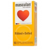 Презервативы с колечками и пупырышками Masculan Ribbed+Dotted - 10 шт. - Masculan - купить с доставкой в Ставрополе