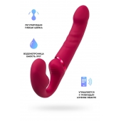 Малиновый безремневой страпон Lapis - 23 см. - Lovense - купить с доставкой в Ставрополе