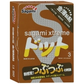 Презервативы Sagami Xtreme FEEL UP с точечной текстурой и линиями прилегания - 3 шт. - Sagami - купить с доставкой в Ставрополе