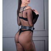 Черный кожаный пояс Sex Game - БДСМ Арсенал - купить с доставкой в Ставрополе