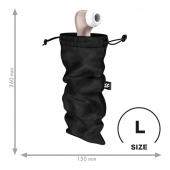 Черный мешочек для хранения игрушек Treasure Bag L - Satisfyer - купить с доставкой в Ставрополе
