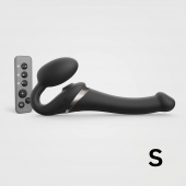 Черный безремневой страпон Multi Orgasm Size S с клиторальной стимуляцией - Strap-on-me - купить с доставкой в Ставрополе