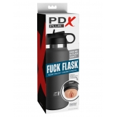 Серый мастурбатор в виде бутылки F*ck Flask - Pipedream - в Ставрополе купить с доставкой