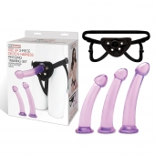 Тренировочный набор с тремя насадками Pegging Training Set - Lux Fetish - купить с доставкой в Ставрополе