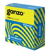 Классические презервативы с обильной смазкой Ganzo Classic - 3 шт. - Ganzo - купить с доставкой в Ставрополе