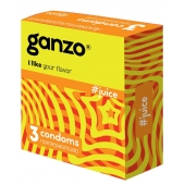 Ароматизированные презервативы Ganzo Juice - 3 шт. - Ganzo - купить с доставкой в Ставрополе