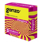 Презервативы с анестетиком для продления удовольствия Ganzo Long Love - 3 шт. - Ganzo - купить с доставкой в Ставрополе