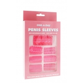 Набор из 7 розовых насадок на пенис ONE-A-DAY PENIS SLEEVES PINK - Seven Creations - в Ставрополе купить с доставкой