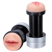 Двусторонний мастурбатор REALSTUFF 2 IN 1 HUMMER MOUTH   VAGINA - ротик и вагина - Dream Toys - в Ставрополе купить с доставкой