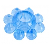 Голубая гелевая насадка-цветок - Toyfa Basic - в Ставрополе купить с доставкой