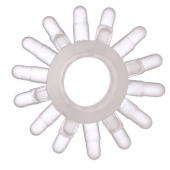 Прозрачное гелевое эрекционное кольцо с шипиками - Toyfa Basic - в Ставрополе купить с доставкой