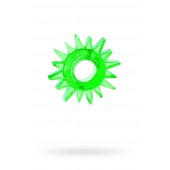 Зеленое эрекционное кольцо-солнце - Toyfa Basic - в Ставрополе купить с доставкой