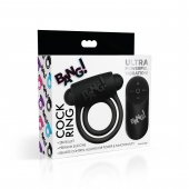 Черное эрекционное виброкольцо 28X Remote Control Vibrating Cock Ring   Bullet - XR Brands - в Ставрополе купить с доставкой