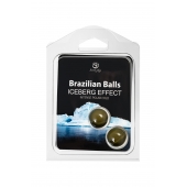 Набор из 2 шариков с массажным маслом Brazilian Balls с ледяным эффектом - Secret Play - купить с доставкой в Ставрополе