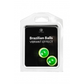 Набор из 2 шариков с массажным маслом Brazilian Balls с эффектом вибрации - Secret Play - купить с доставкой в Ставрополе