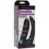 Черная насадка-фаллоимитатор для двойной стимуляции Double Penetrator - 16 см. - Doc Johnson - купить с доставкой в Ставрополе