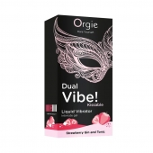 Съедобный жидкий вибратор Dual Vibe! со вкусом клубничного джина с тоником - 15 мл. - ORGIE - купить с доставкой в Ставрополе