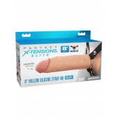 Полый страпон на ремнях 8’’ Hollow Silicone Strap-on - Pipedream - купить с доставкой в Ставрополе