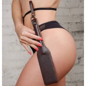 Коричневая кожаная шлепалка «Новичок» - 30 см. - Sitabella - купить с доставкой в Ставрополе