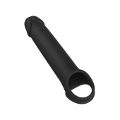 Черная насадка-удлинитель с вибрацией Vibrating Extender With Remote - Dream Toys - в Ставрополе купить с доставкой