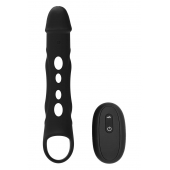 Черная насадка-удлинитель Vibrating Extender With Remote с вибрацией - Dream Toys - в Ставрополе купить с доставкой