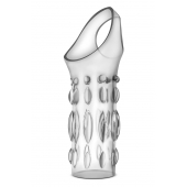 Прозрачная насадка на пенис Stretchy Studded Penis Sleeve Ring - Blush Novelties - в Ставрополе купить с доставкой