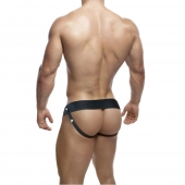 Телесный фаллопротез на черных эластичных ремнях 7 Inch Hollow Strap On - 17 см. - Blush Novelties - купить с доставкой в Ставрополе