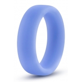 Голубое люминесцентное кольцо Silicone Glo Cock Ring - Blush Novelties - в Ставрополе купить с доставкой