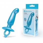 Голубая анальная пробка для массажа простаты Hither Silicone Prostate Plug - 14,3 см. - b-Vibe - в Ставрополе купить с доставкой