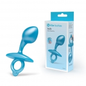Голубая анальная пробка для массажа простаты Bulb Silicone Prostate Plug - 10,7 см. - b-Vibe - в Ставрополе купить с доставкой