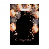 Пакет с вырубной ручкой и принтом в виде шариков (30х40 см) - Сима-Ленд - купить с доставкой в Ставрополе