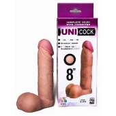 Фаллическая насадка для страпона UNICOCK 8  - 20 см. - LOVETOY (А-Полимер) - купить с доставкой в Ставрополе