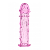 Розовая насадка фаллической формы - 12,5 см. - A-toys - в Ставрополе купить с доставкой