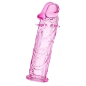 Розовая насадка фаллической формы - 12,5 см. - A-toys - в Ставрополе купить с доставкой