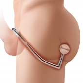 Кольцо на пенис с анальным стимулятором Stainless Steel Anal Hook   Cock Ring - BlueLine - в Ставрополе купить с доставкой