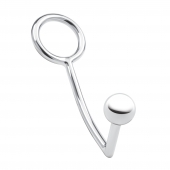 Кольцо на пенис с анальным стимулятором Stainless Steel Anal Hook   Cock Ring - BlueLine - в Ставрополе купить с доставкой