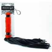 Нежная плеть с красным мехом BDSM Light - 43 см. - БДСМ Арсенал - купить с доставкой в Ставрополе