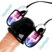 Черная стимулирующая насадка для головки полового члена Multi Speed Vibrating Penis Head Teaser - XR Brands - в Ставрополе купить с доставкой