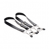 Ремни с зажимами для половых губ Spread Labia Spreader Straps with Clamps - XR Brands - купить с доставкой в Ставрополе