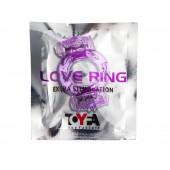 Фиолетовое виброкольцо с двумя вибропульками - Toyfa Basic - в Ставрополе купить с доставкой