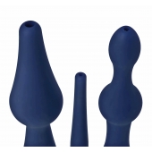Набор из 3 универсальных насадок для анального душа Universal 3 Piece Silicone Enema Attachment Set - XR Brands - купить с доставкой в Ставрополе