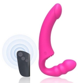 Розовый безремневой страпон Straples Strap-On Dildo - Erokay - купить с доставкой в Ставрополе