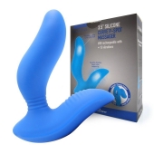 Синий вибромассажер простаты 3,5’’ Curve P-spot Massager - 12 см. - Erokay - в Ставрополе купить с доставкой